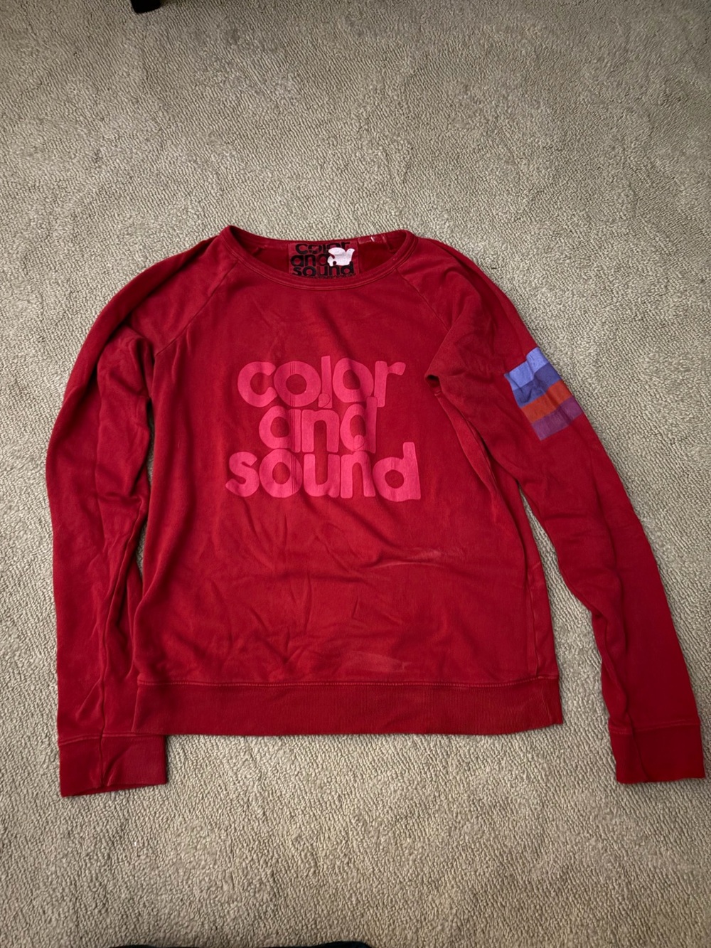 Free City Color and Sound vintage Red Graphic Crewneck